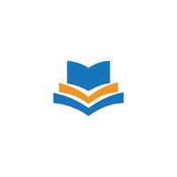 Open Book Logo Education Flat Vector Design.