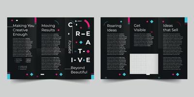 Creative Agency trifold brochure template, Trifold Brochure Accountancy Firm flyer vector layout Trifold mockup Pro Vector