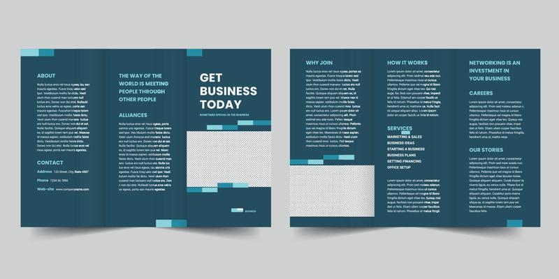 Two Fold Brochure Vector Art, Icons, and Graphics for Free Download