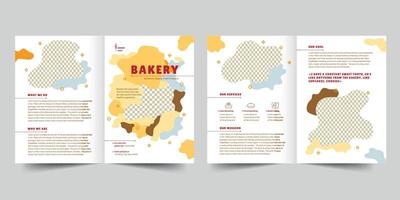 Bakery bifold brochure template, Bifold Brochure Accountancy Firm flyer vector layout Bifold mockup Pro Vector