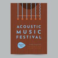 Template of Acoustic Music Festival Flyer, Instant Download, Editable Design, Pro Vector