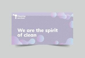 Cleaning Service Social Media Banner vector