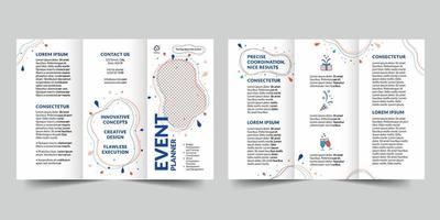 Event Planner trifold brochure template, Trifold Brochure Accountancy Firm flyer vector layout Trifold mockup Pro Vector