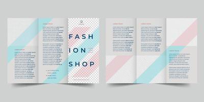 Fashion trifold brochure template, Trifold Brochure Accountancy Firm flyer vector layout Trifold mockup Pro Vector