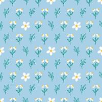 Seamless Pattern Design with Floral Elements vector