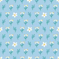 Seamless Pattern Design with Floral Elements vector