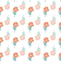 Seamless Pattern Design with Floral Elements vector