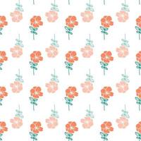 Seamless Pattern Design with Floral Elements vector