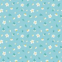 Seamless Pattern Design with Floral Elements vector