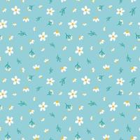 Seamless Pattern Design with Floral Elements vector