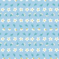 Seamless Pattern Design with Floral Elements vector