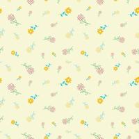 Seamless Pattern with Floral Elements vector