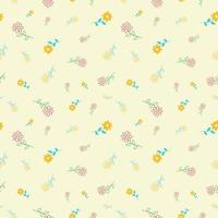 Seamless Pattern with Floral Elements vector