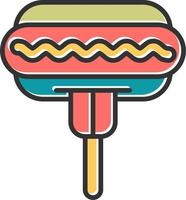 Hot Dog Vector Icon