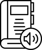 icono de vector de audiolibro