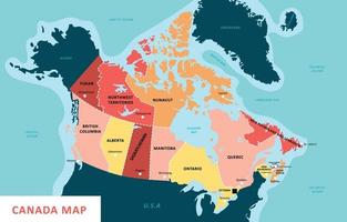 mapa de canadá vector