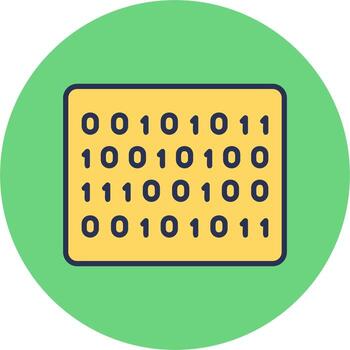 Binary Code Vector Icon