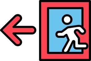 Emergency Exit Sign Vector Icon