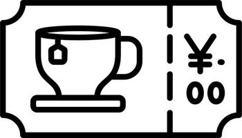 Tea Ticket Vector Icon