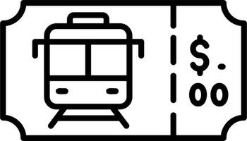 Metro Ticket Vector Icon