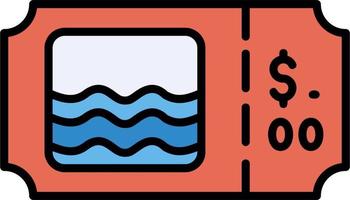 Lake Ticket Vector Icon