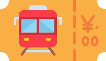 Train Ticket Vector Icon