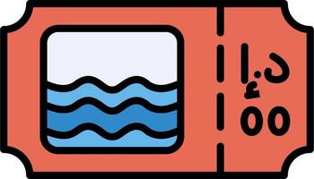 Lake Ticket Vector Icon