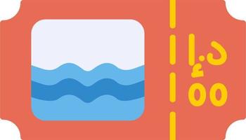 Lake Ticket Vector Icon