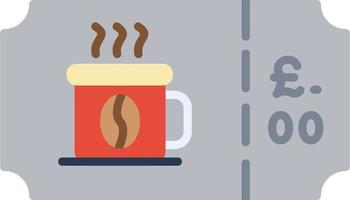 Coffee Ticket Vector Icon