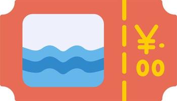 Lake Ticket Vector Icon