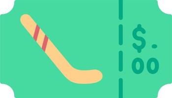 Hockey Ticket Vector Icon