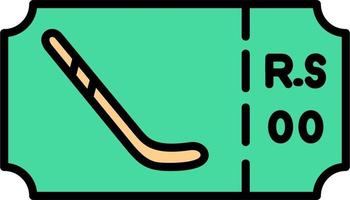 Hockey Ticket Vector Icon