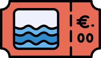 Lake Ticket Vector Icon