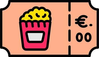 Popcorn Ticket Vector Icon