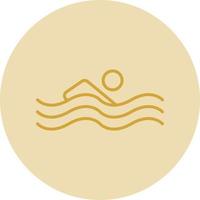 Swimming Person Vector Icon Design