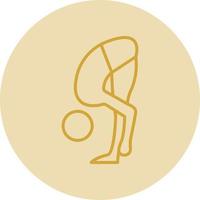 Forward Bend Pose Vector Icon Design