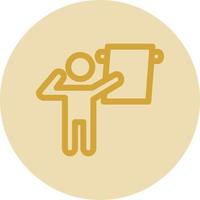 Man hanging Towel Vector Icon Design