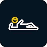 Lying Down Vector Icon Design