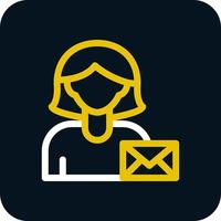 Woman with Envelope Vector Icon Design