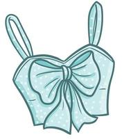 Cute and funny blue green sexy tank top with ribbon - vector. vector