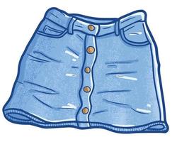 Funny and cute sexy mini skirt made from jeans. vector