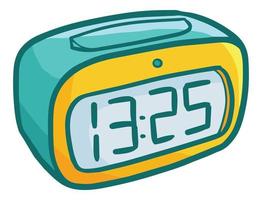 Cool and fresh funny digital clock. vector