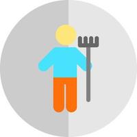 Man Holding Mop Vector Icon Design