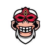 Yeti Mask Mascot Logo Design vector