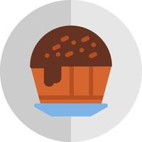 diseño de icono de vector de cupcake de chocolate