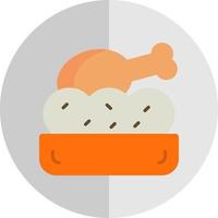 Chicken Rice Vector Icon Design