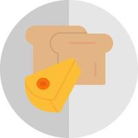 Cheese Bread Vector Icon Design