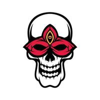 Skull Mascot Logo Design Vector