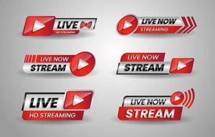 Online Live Streaming Badges vector