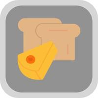 Cheese Bread Vector Icon Design